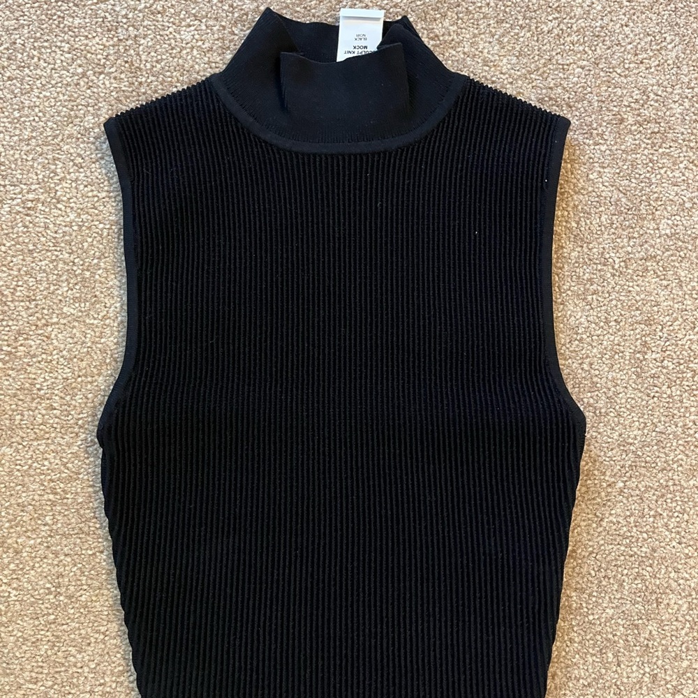 Aritzia Babaron Sculpt Knit Racer Tank Black XS NWT